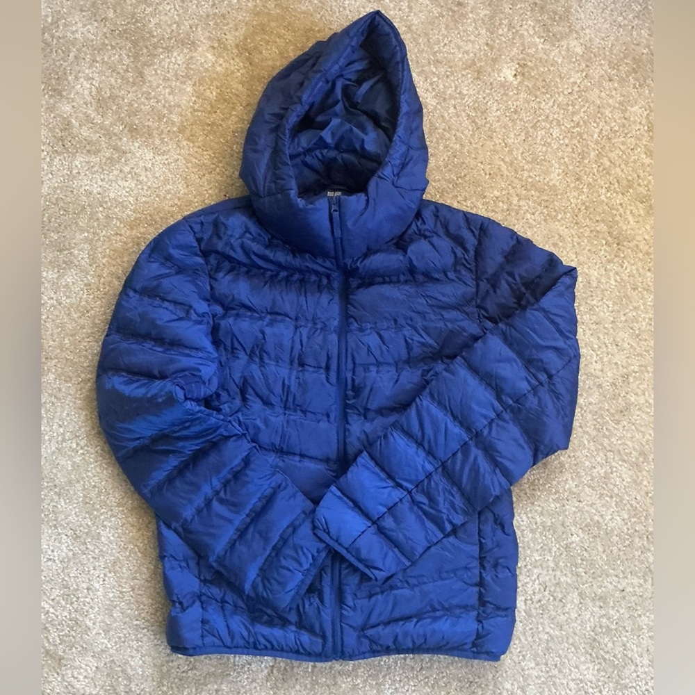 UNIQLO BOYS NAVY BLUE LIGHTWEIGHT PUFFER JACKET
